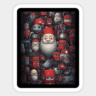 Santa Claus & Robot Sticker